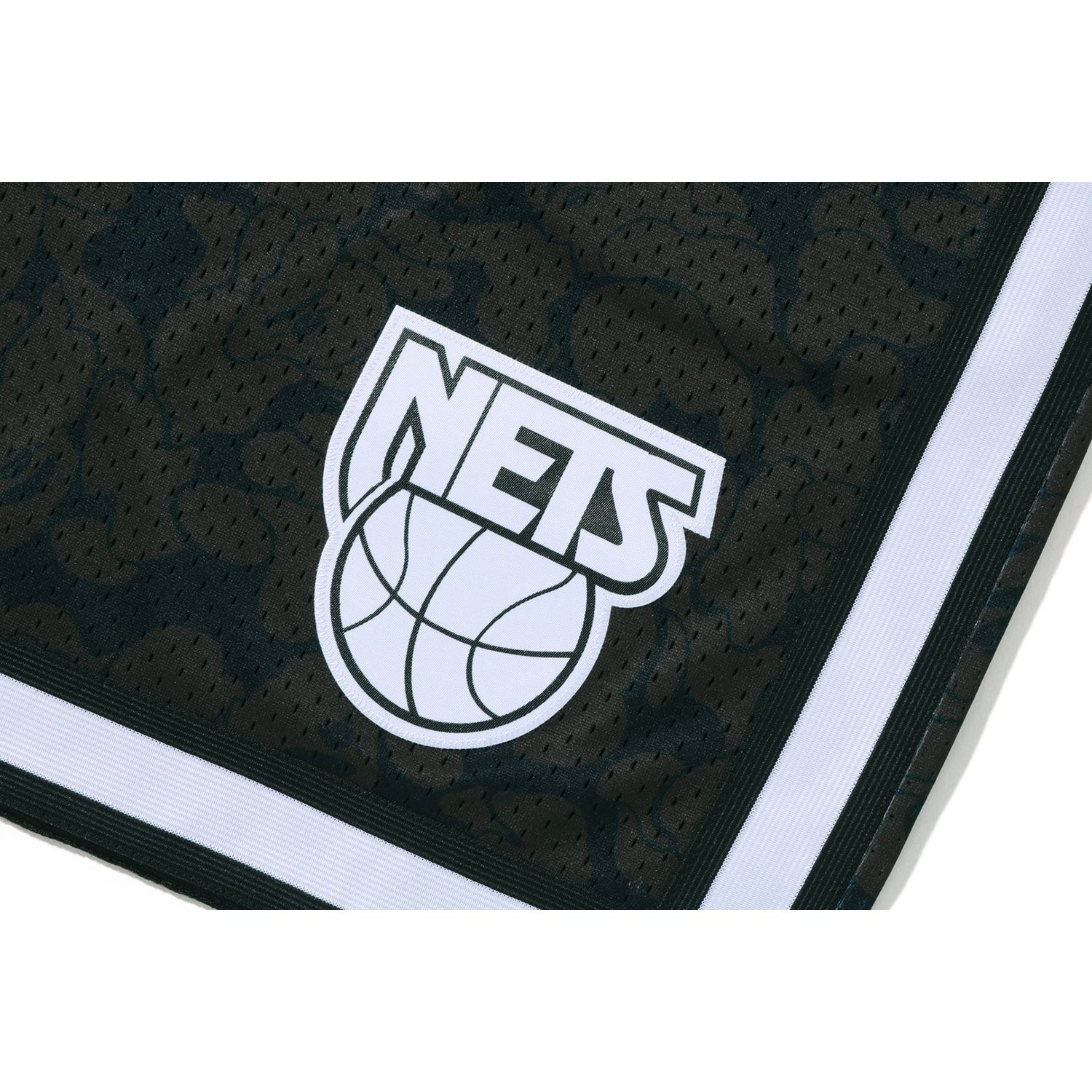 BAPE X MITCHELL & NESS BROOKLYN NETS JERSEY SHORTS MENS