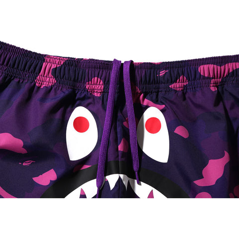 COLOR CAMO SHARK BEACH SHORTS MENS | us.bape.com