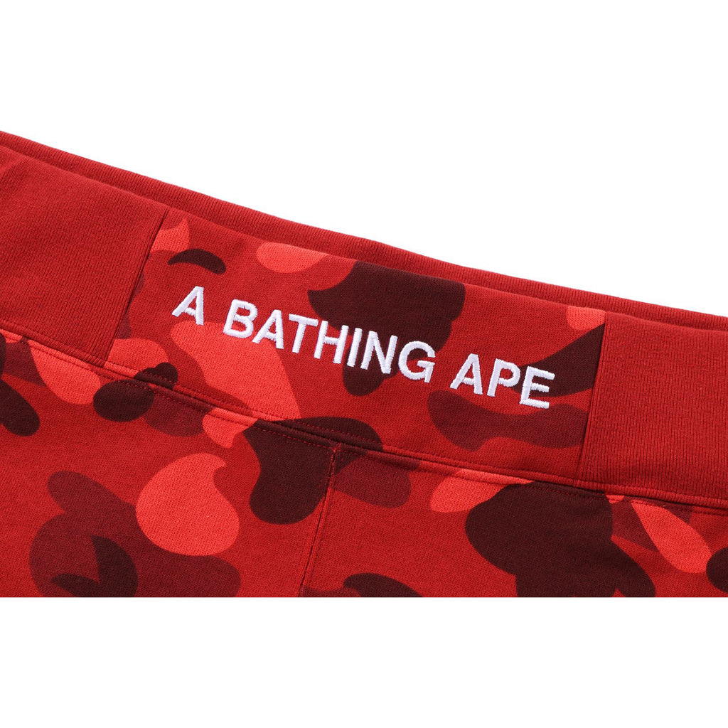 Red camo best sale bape shorts