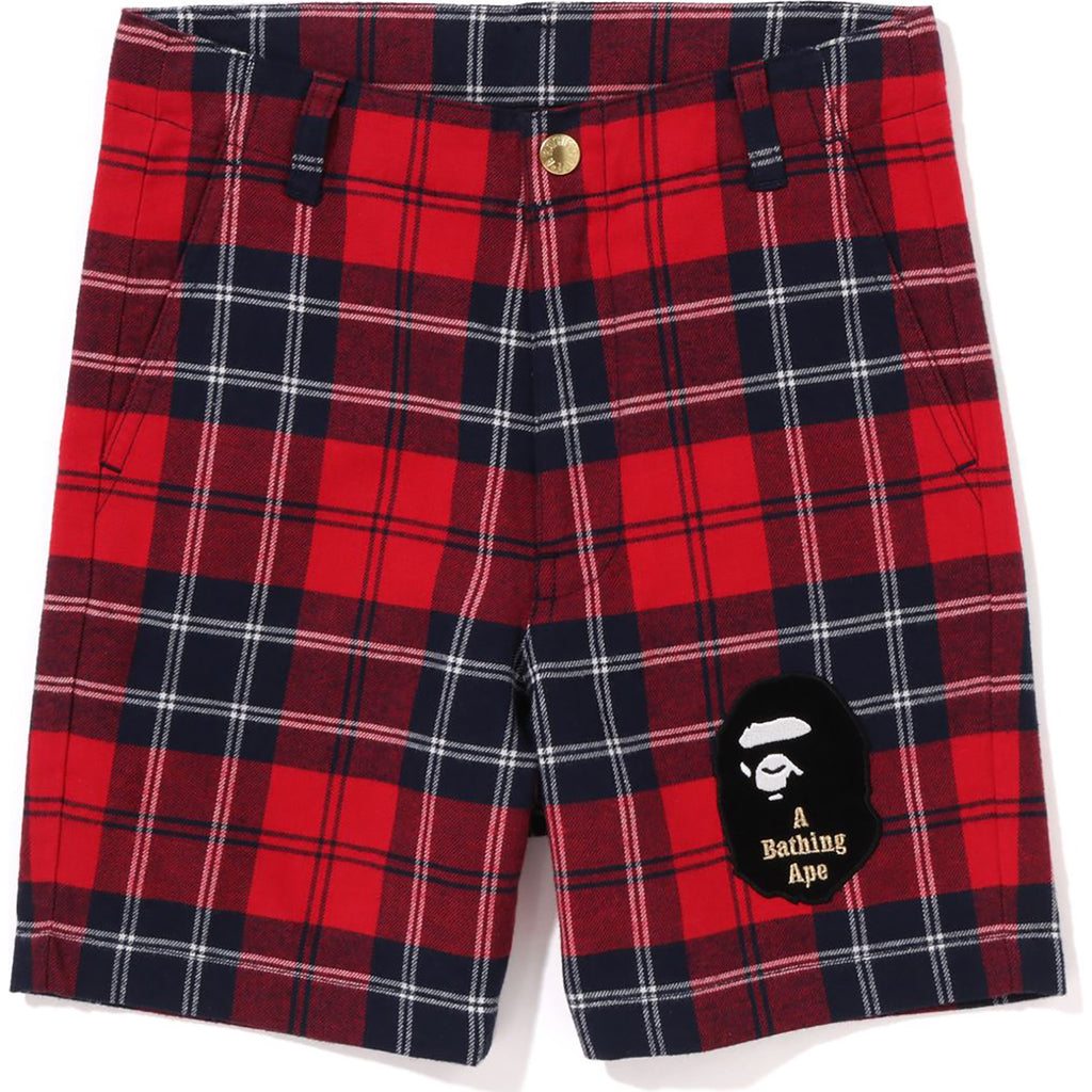 CHECK APE HEAD PATCH SHORTS KIDS