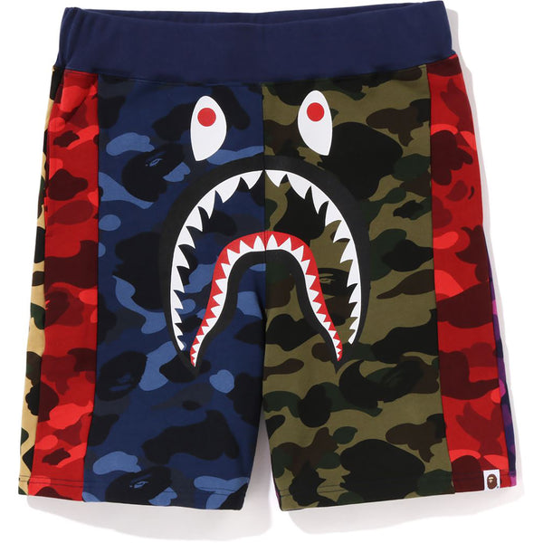 MIX CAMO CRAZY SWEAT SHORTS MENS | us.bape.com