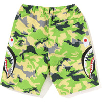 WOODLAND CAMO SIDE SHARK BEACH SHORTS KIDS