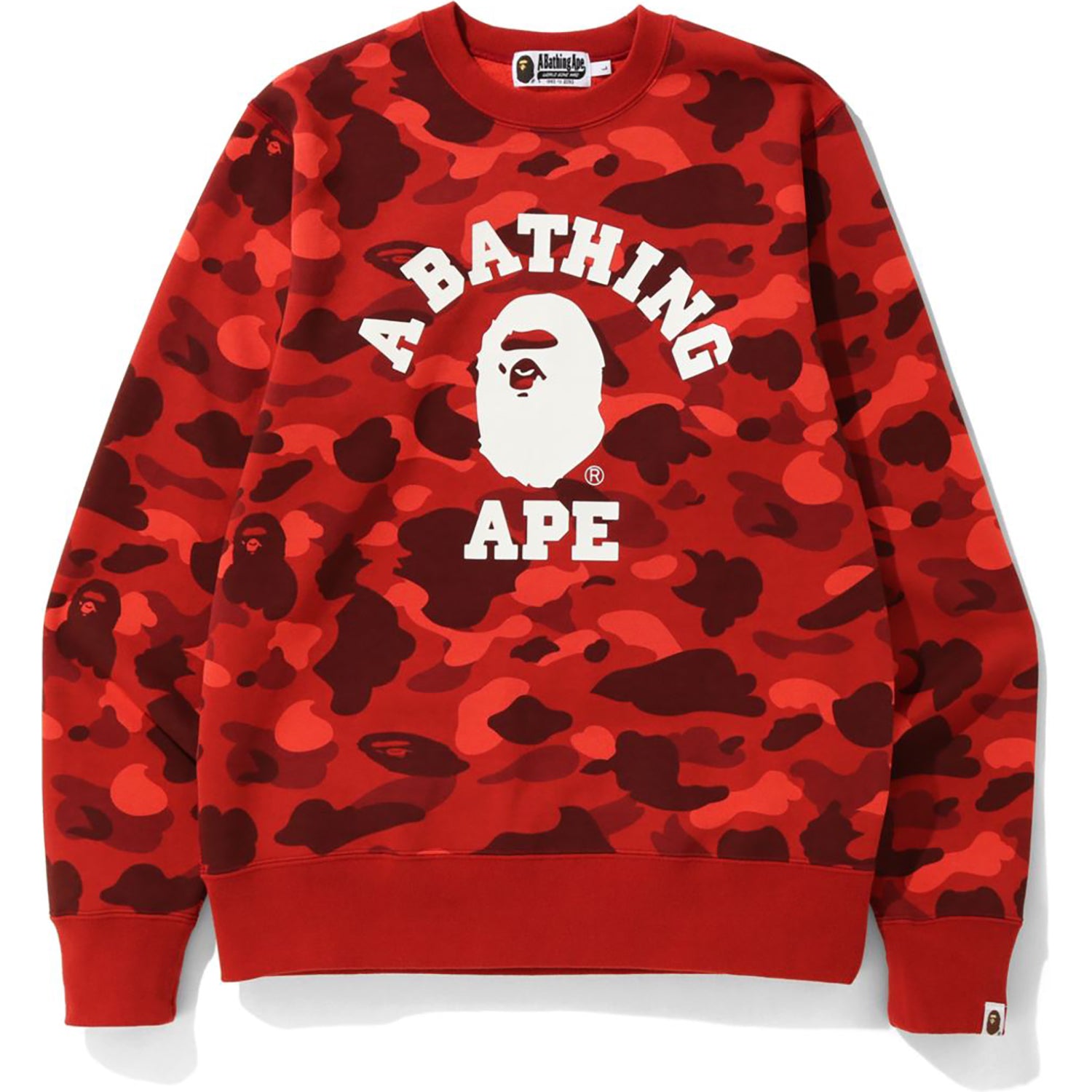 COLOR CAMO COLLEGE CREWNECK MENS – us.bape.com