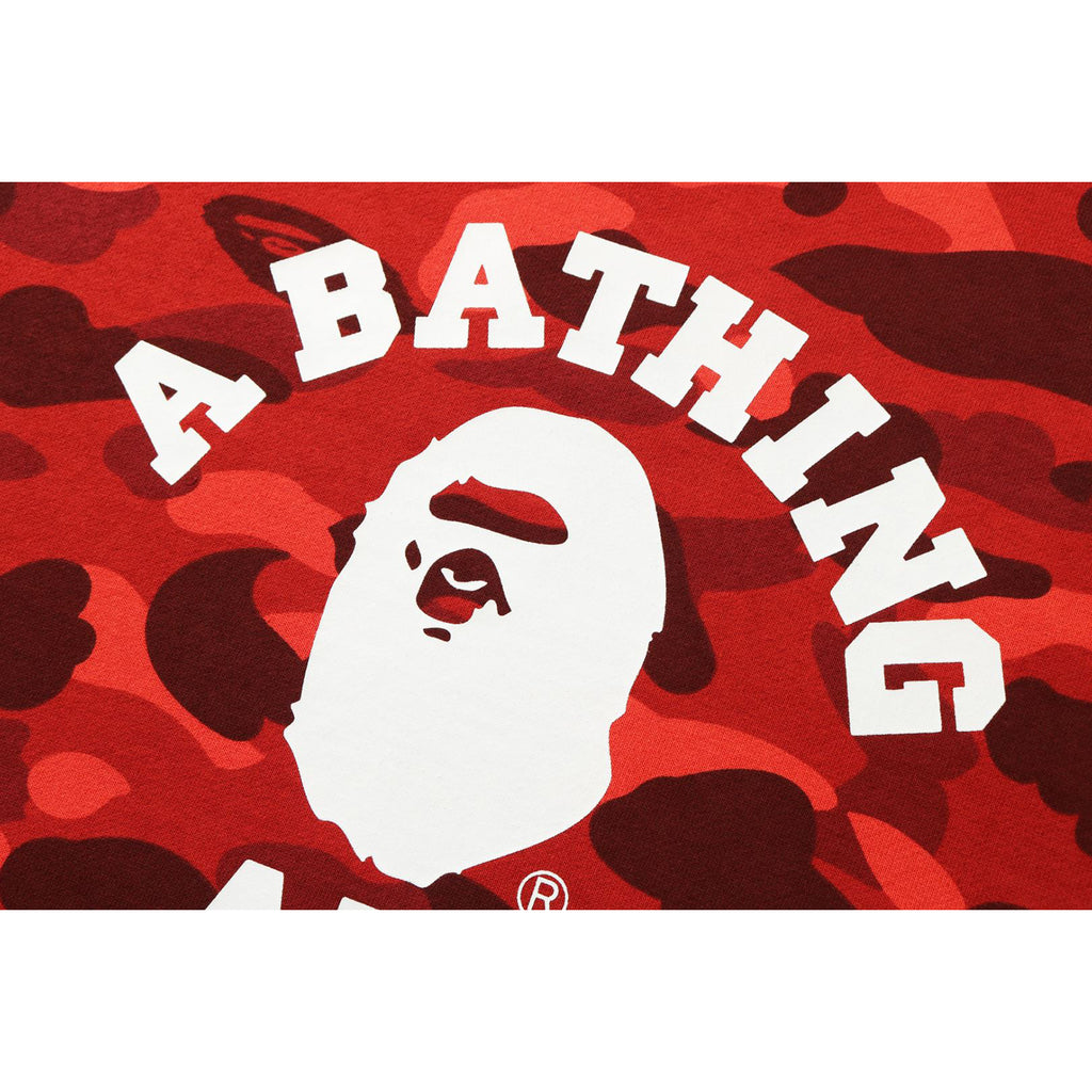 Bape red best sale camo crewneck