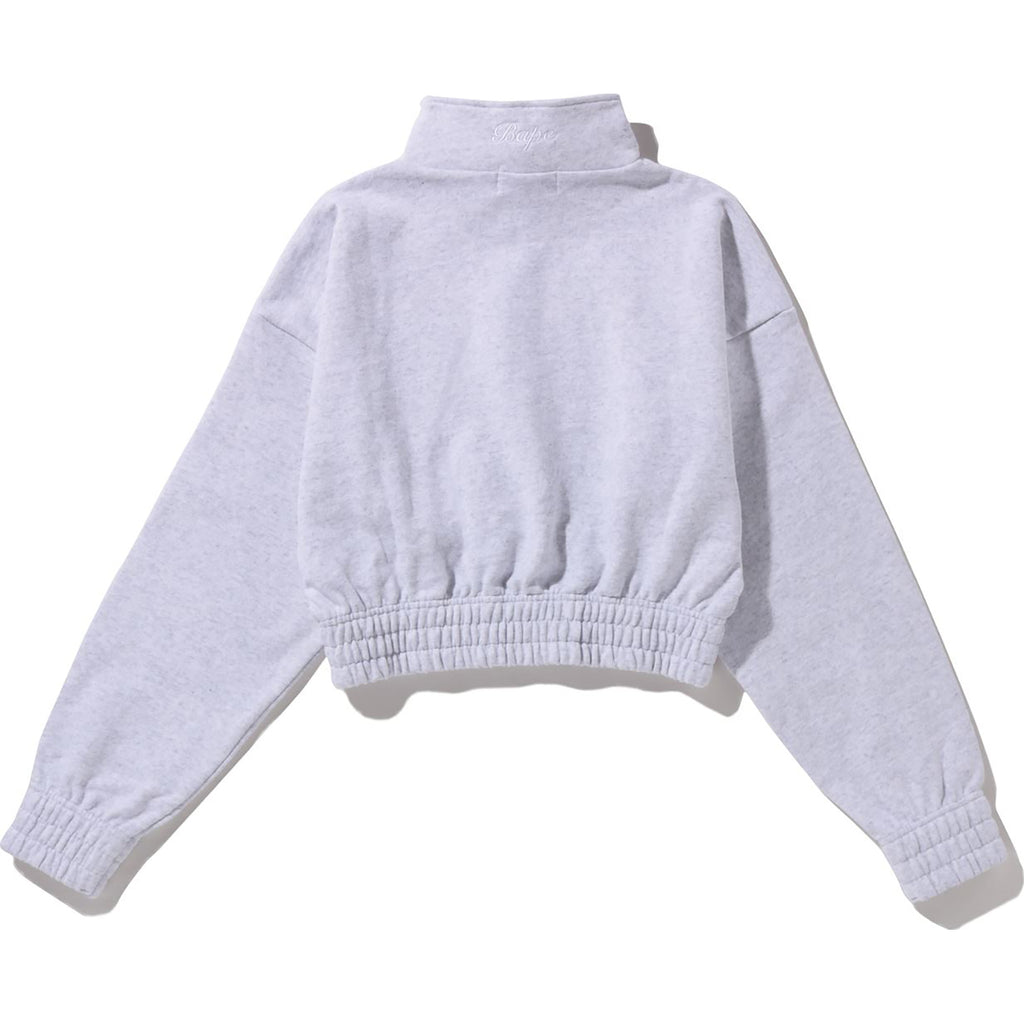 APE HEAD ONE POINT CROPPED HALF ZIP LADIES