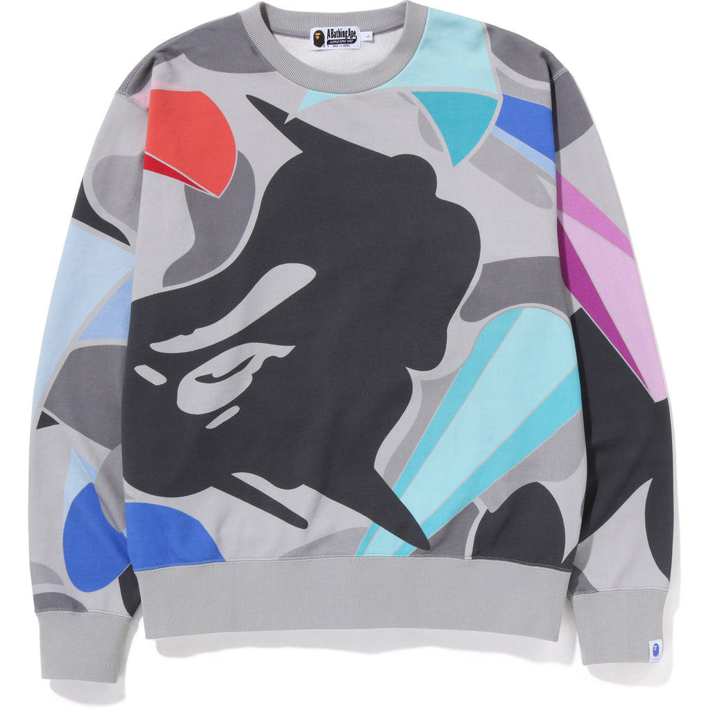 BAPE X LDG CAMO RELAXED FIT CREWNECK MENS