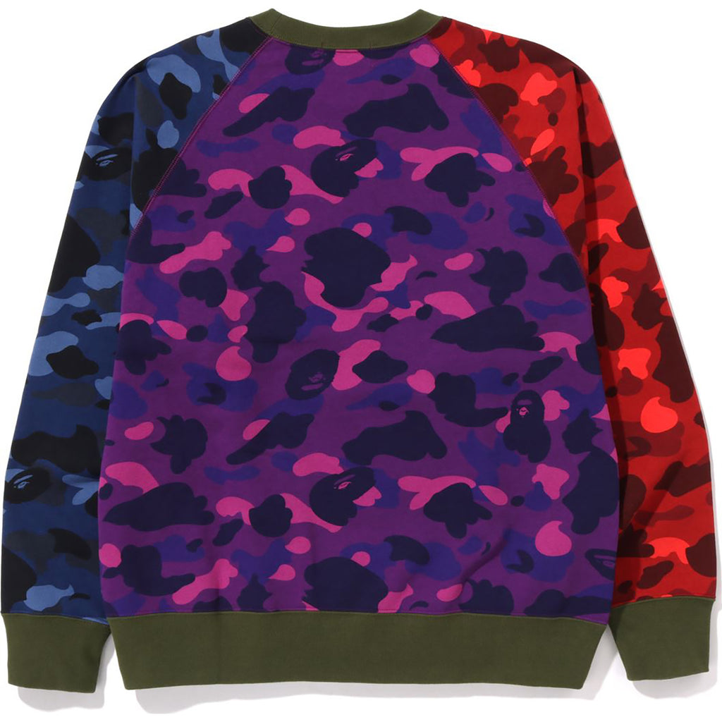 CRAZY CAMO RELAXED FIT COLLEGE CREWNECK MENS us.bape