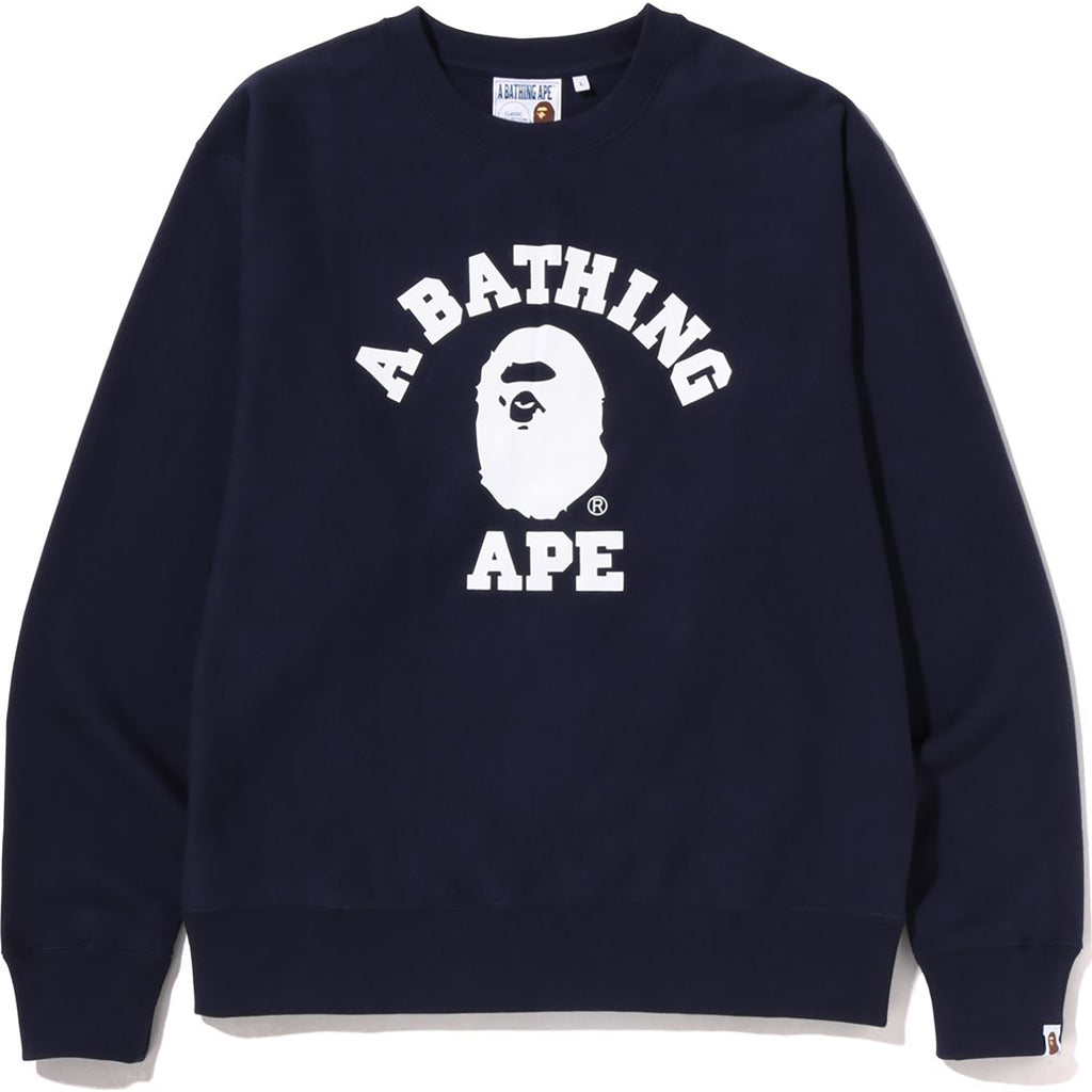 FCRB BAPE COLLEGE CREW NECK SWEAT