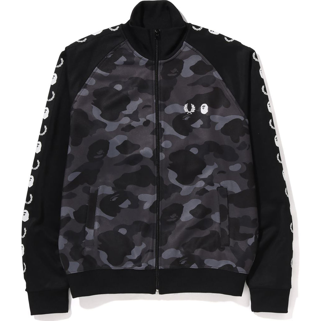 BAPE X FRED PERRY COLOR CAMO TRACK JACKET MENS | us.bape.com