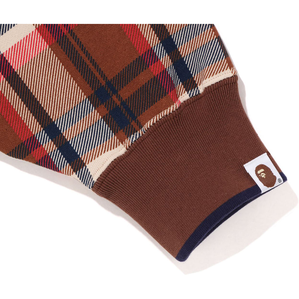 BAPE CHECK WIDE CREWNECK LADIES