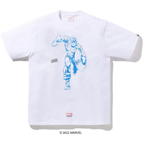 BAPE X MARVEL CAPTAIN AMERICA TEE MENS | us.bape.com