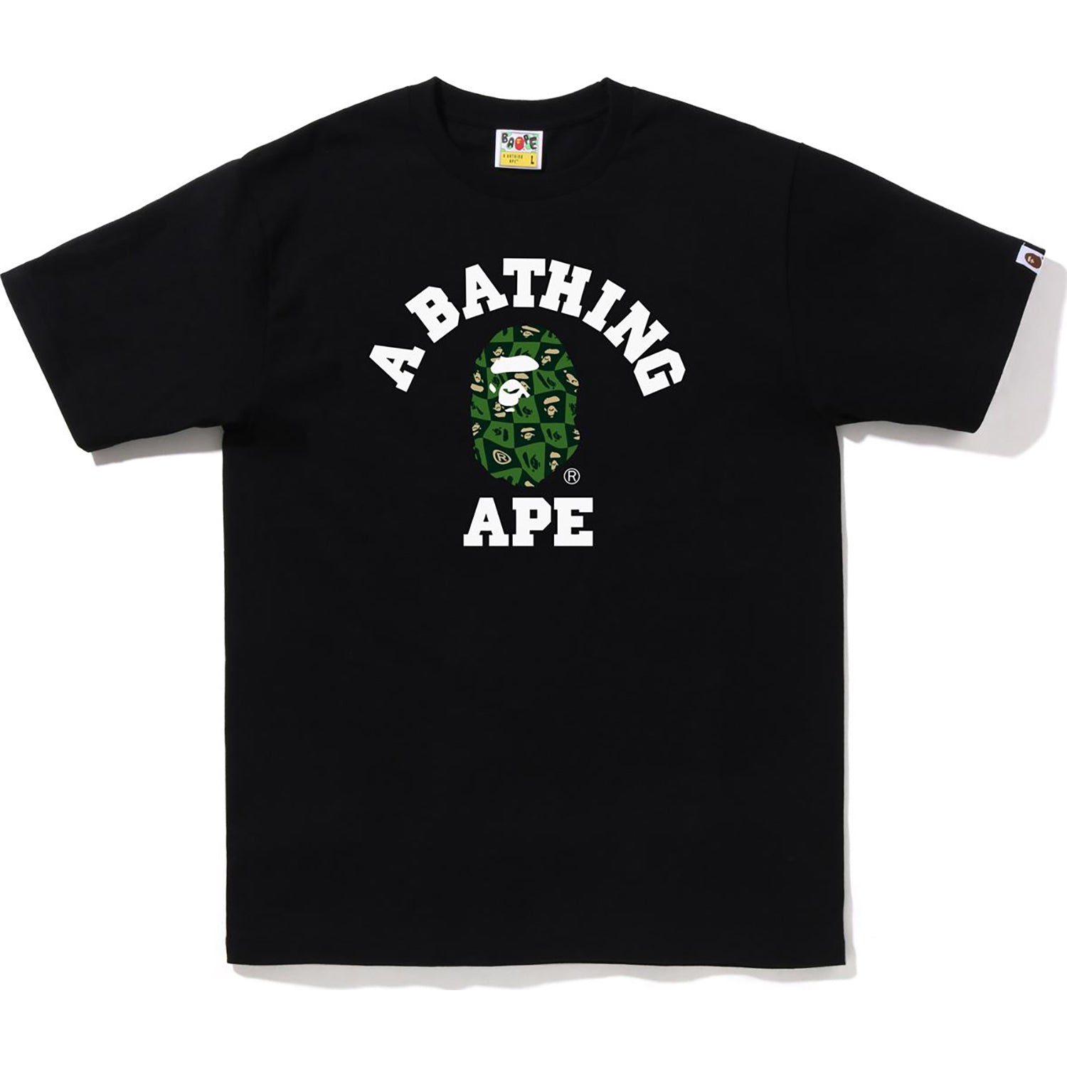 BAPE DISTORTION COLLEGE TEE MENS