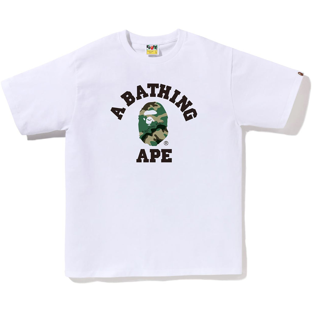 Bape Kids Black Woodland Camo T-Shirt