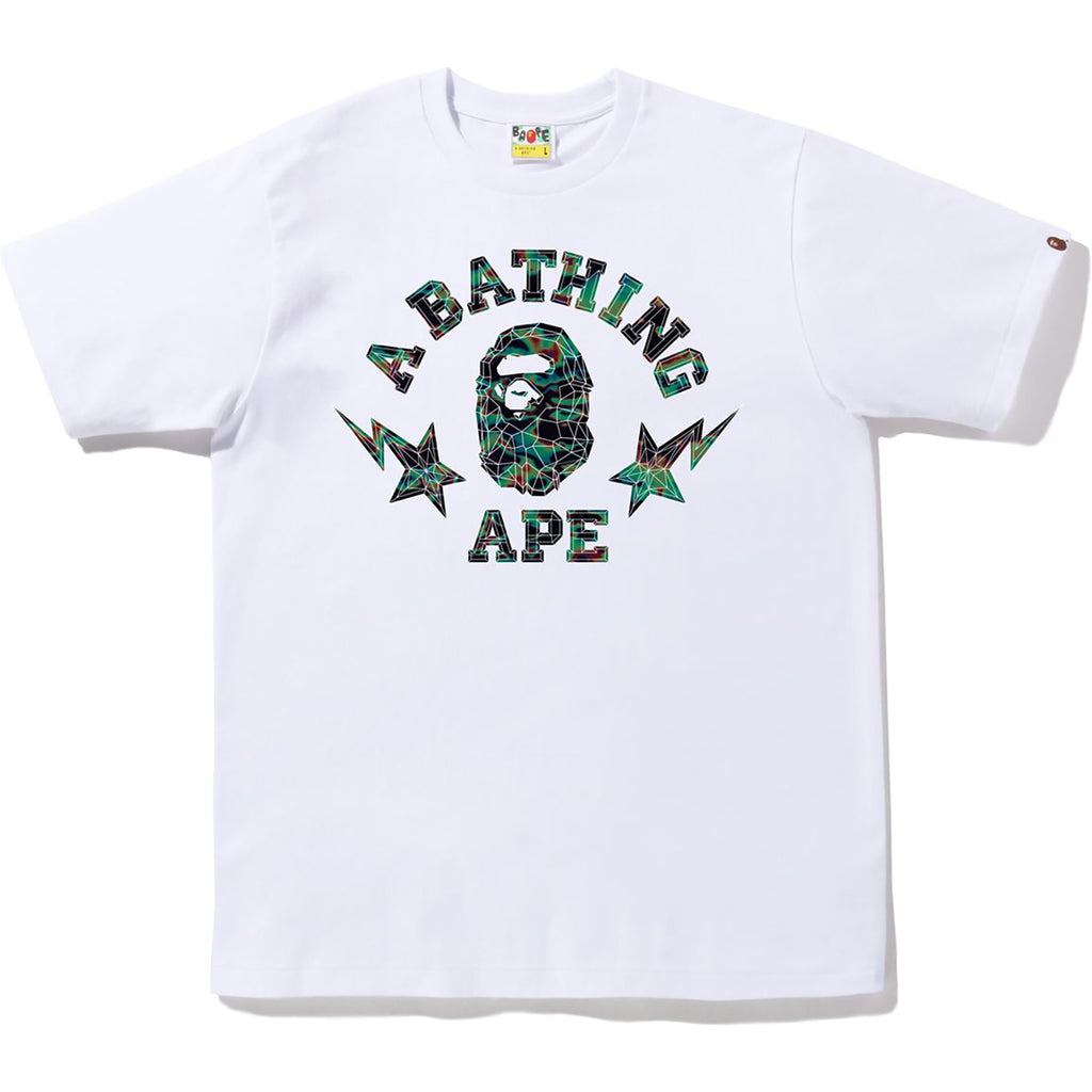 BAPE THERMOGRAPHY POLYGON COLLEGE TEE MENS us.bape