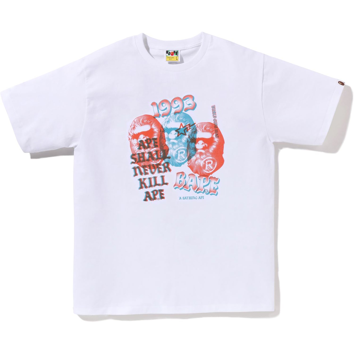 PIGMENT THREE APE HEAD TEE MENS – us.bape.com