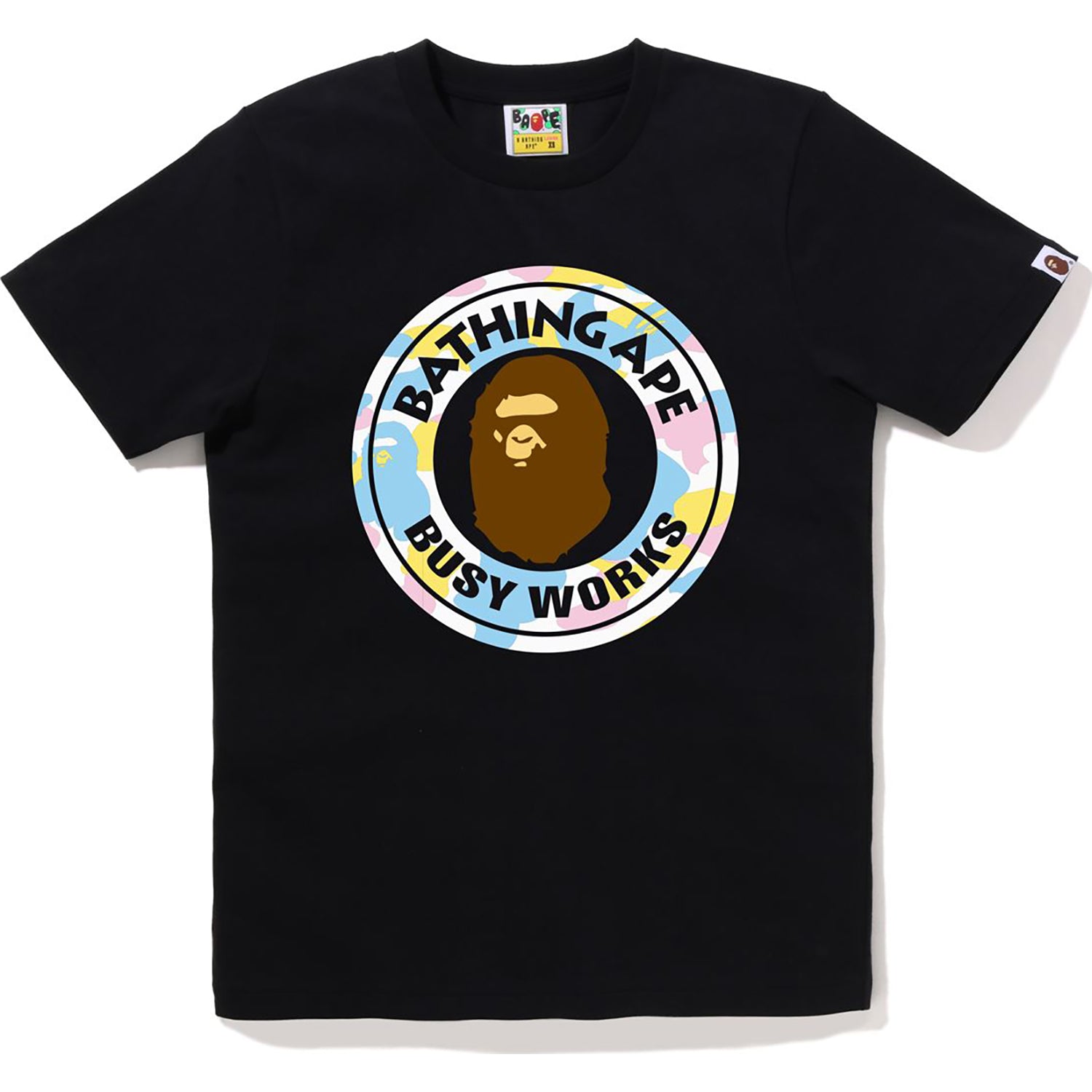 BAPE New Multi Camo Milo On Ape Relaxed Tee Black