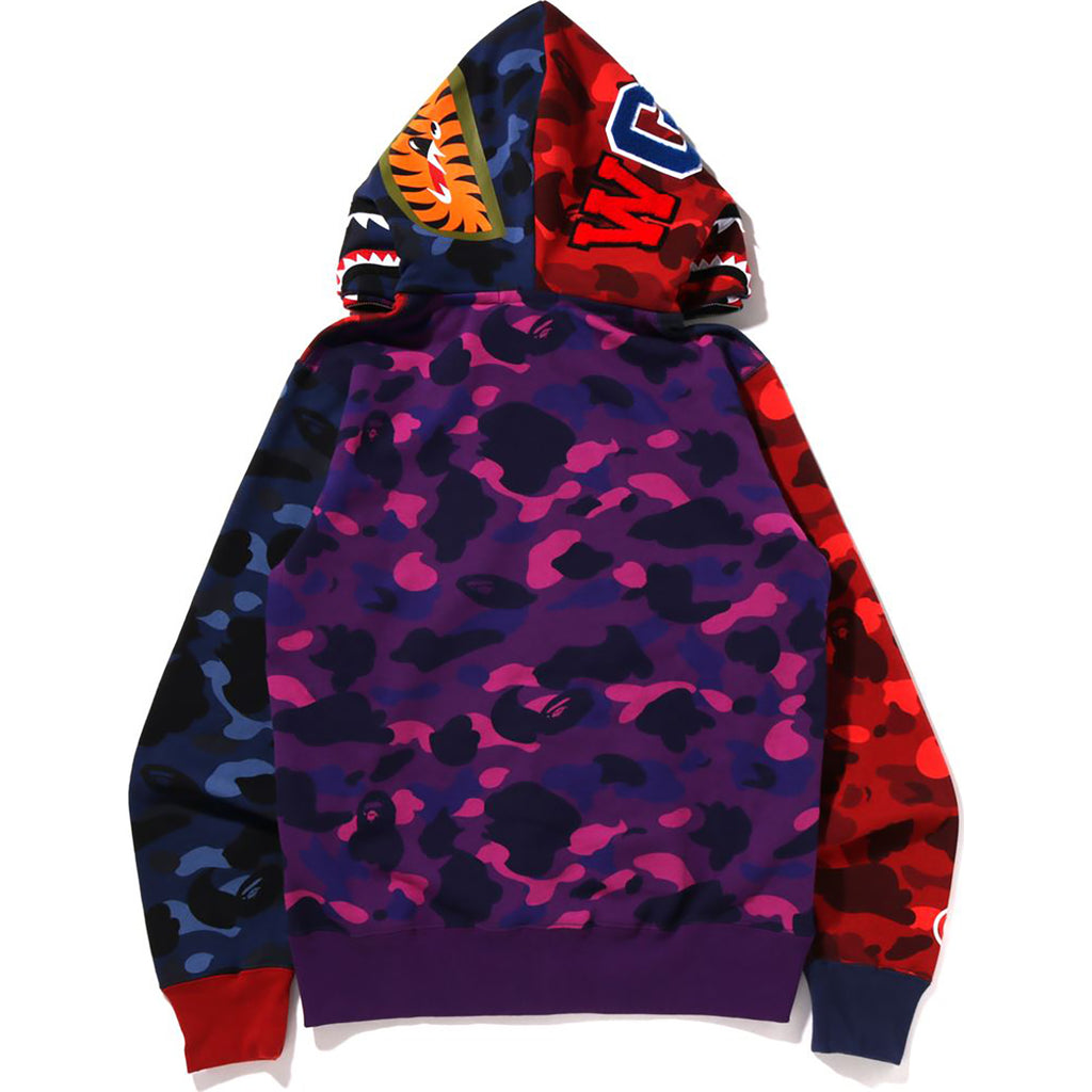 CRAZY SHARK FULL ZIP DOUBLE HOODIE MENS us.bape