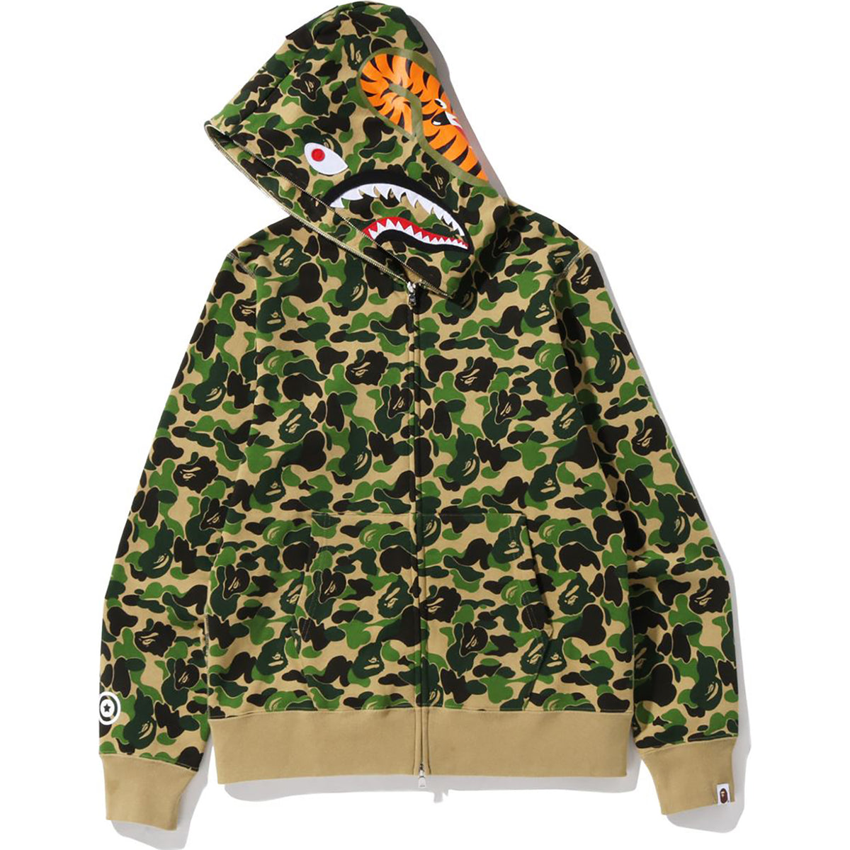 ABC CAMO SHARK FULL ZIP HOODIE MENS