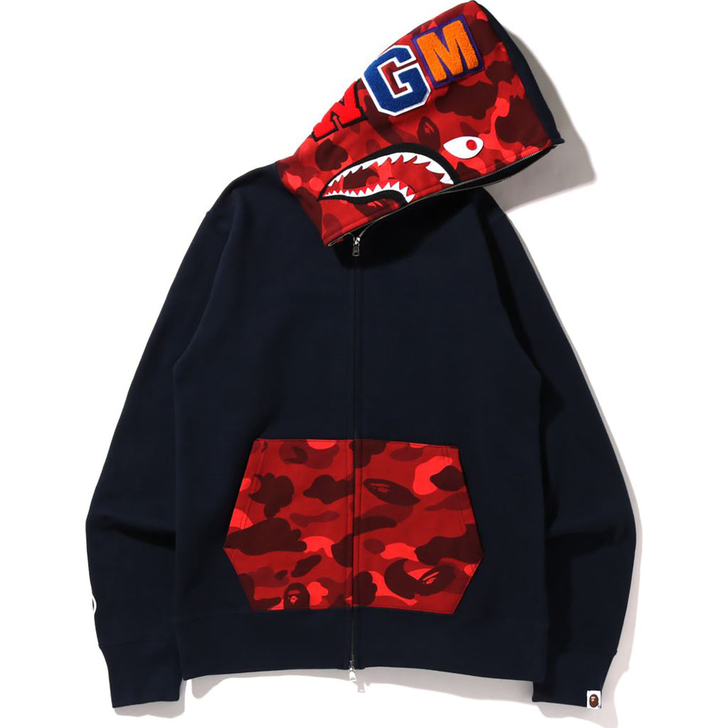 COLOR CAMO SHARK FULL ZIP HOODIE MENS us.bape