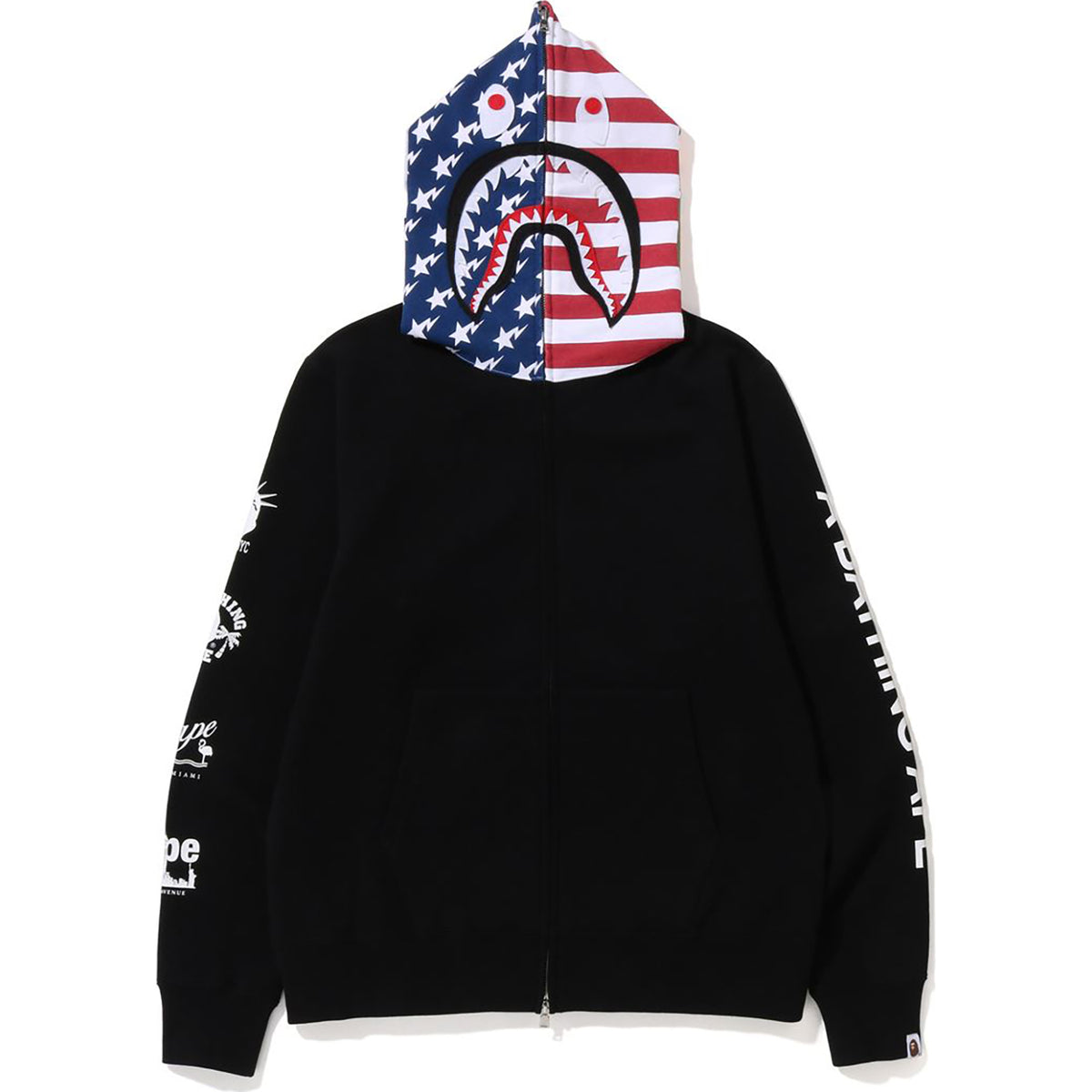 BAPE US LIMITED COLLECTION SHARK FULL ZIP HOODIE MENS
