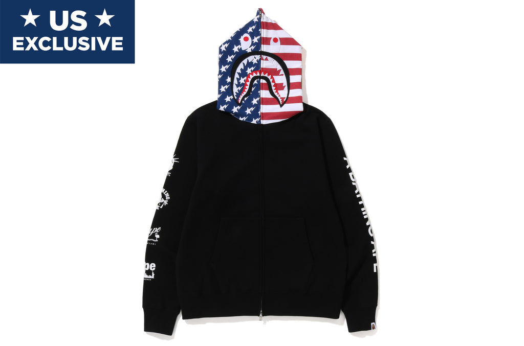 BAPE US LIMITED COLLECTION SHARK FULL ZIP HOODIE MENS | us.bape.com