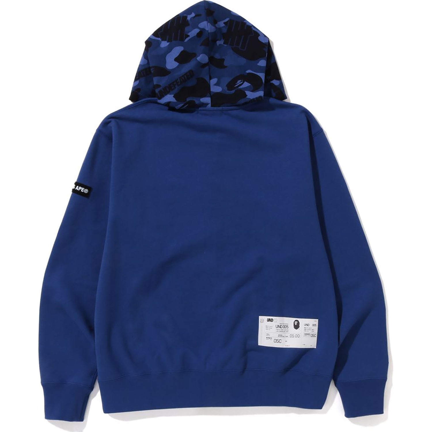 BAPE X UNDEFEATED COLOR CAMO RELAXED ZIP HOODIE MENS