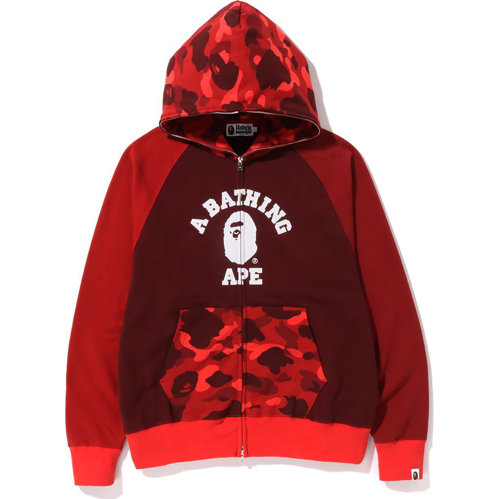 COLOR CAMO RELAXED FIT FULL ZIP HOODIE MENS | us.bape.com