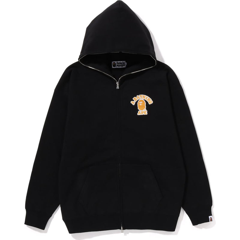 COLLEGE PATCHED OVERSIZED FULL ZIP HOODIE LADIES
