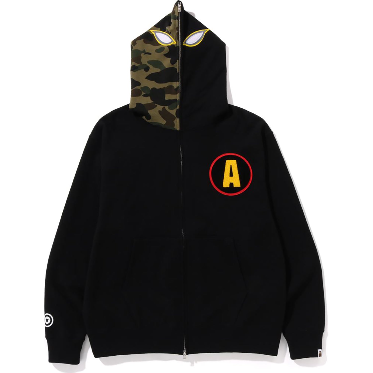 SHADOW BAPE RELAXED FIT FULL ZIP HOODIE MENS