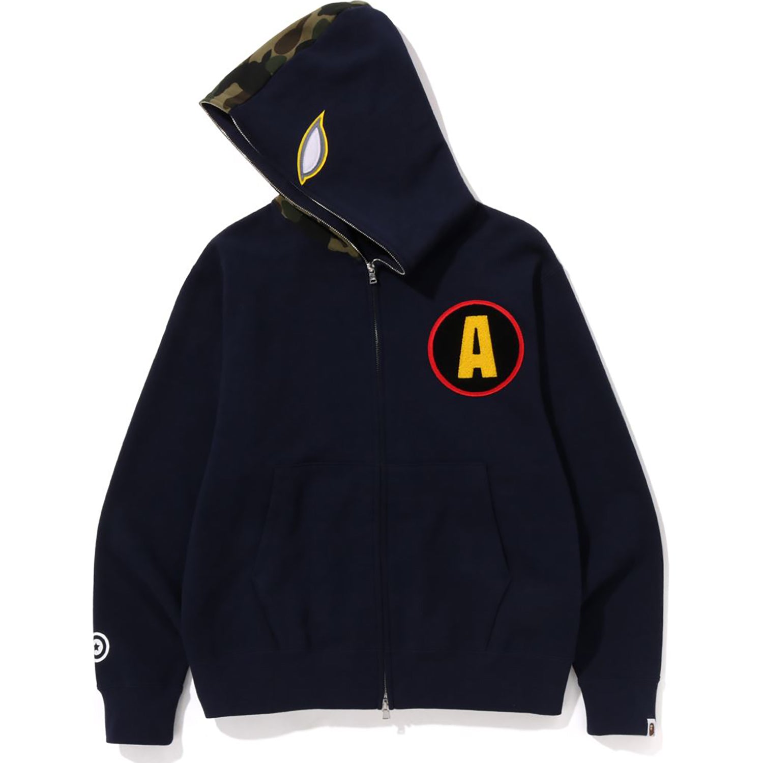 SHADOW BAPE RELAXED FIT FULL ZIP HOODIE MENS