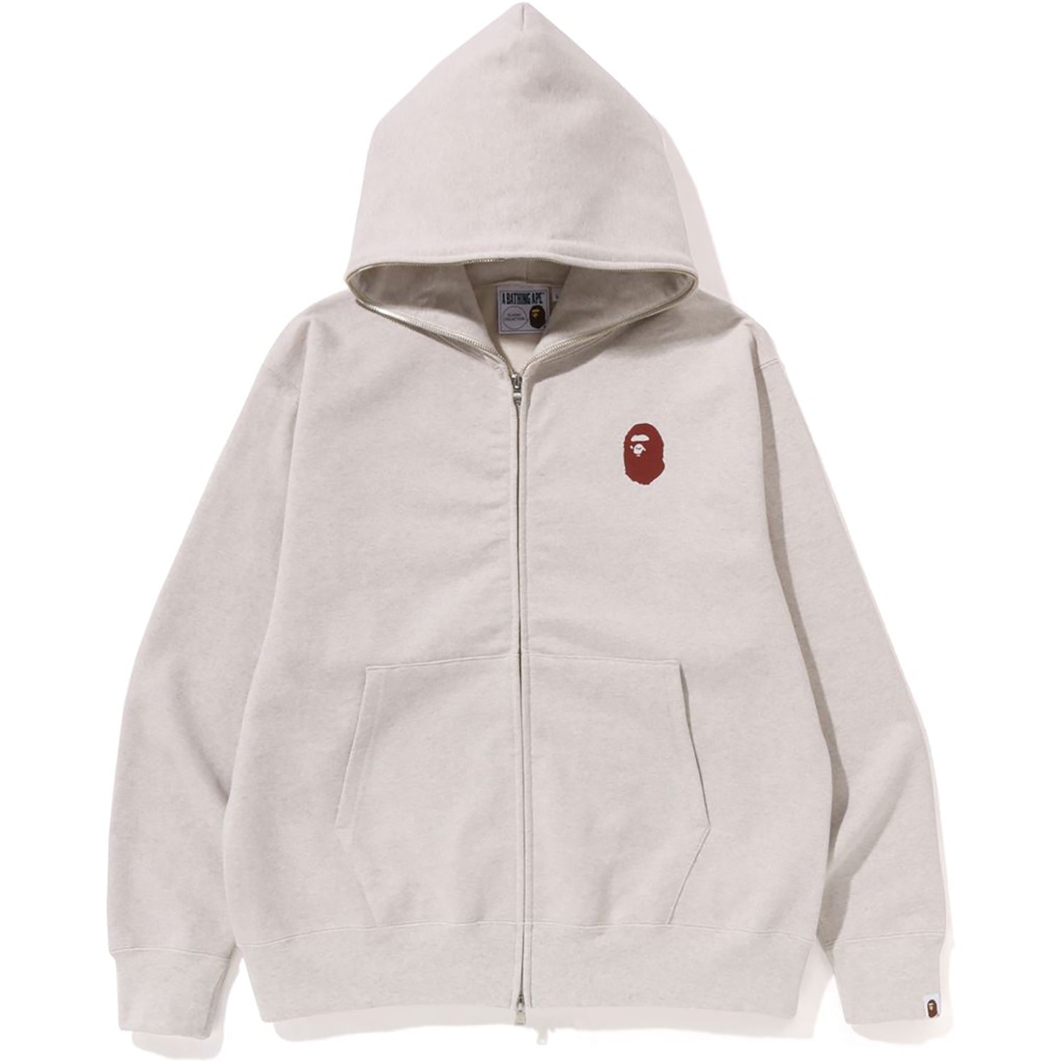 A Bathing Ape Relaxed Fit Full Zip Hoodie Mens 1J30 115 003 Ivory XL