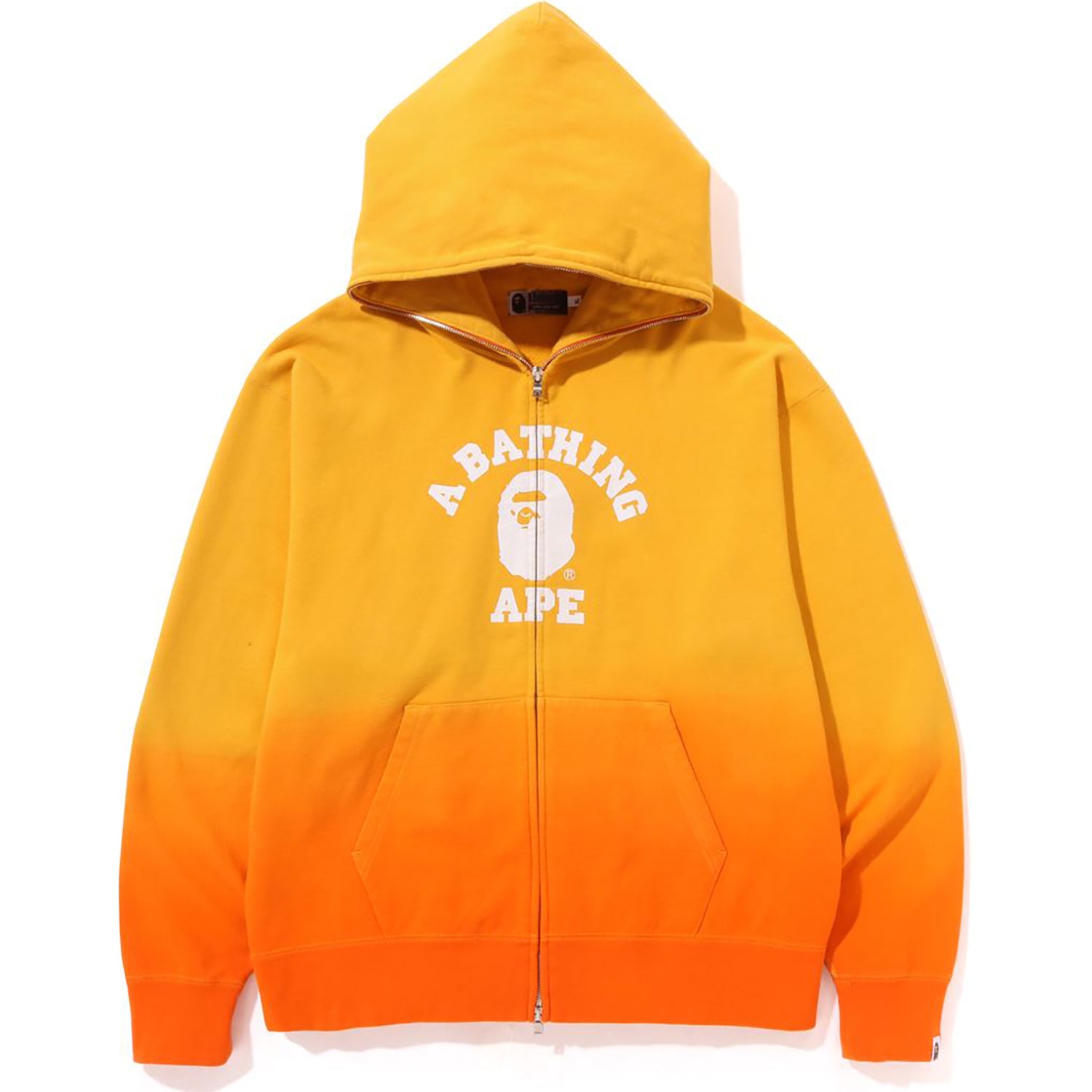 Bape College Gradation Relaxed Fit Full Zip Hoodie Blue