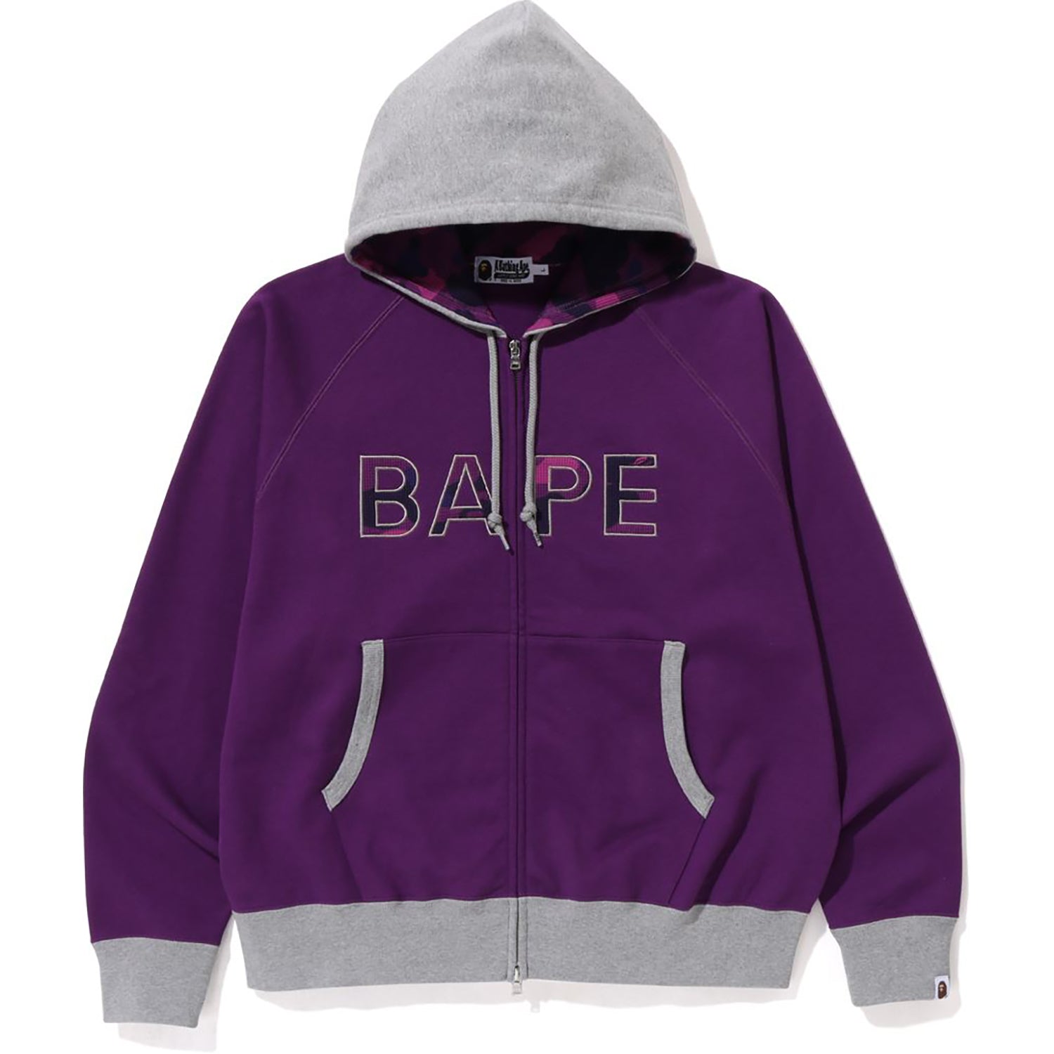 Bape Color Camo Thermal Patch Loose Fit Zip Hoodie Black