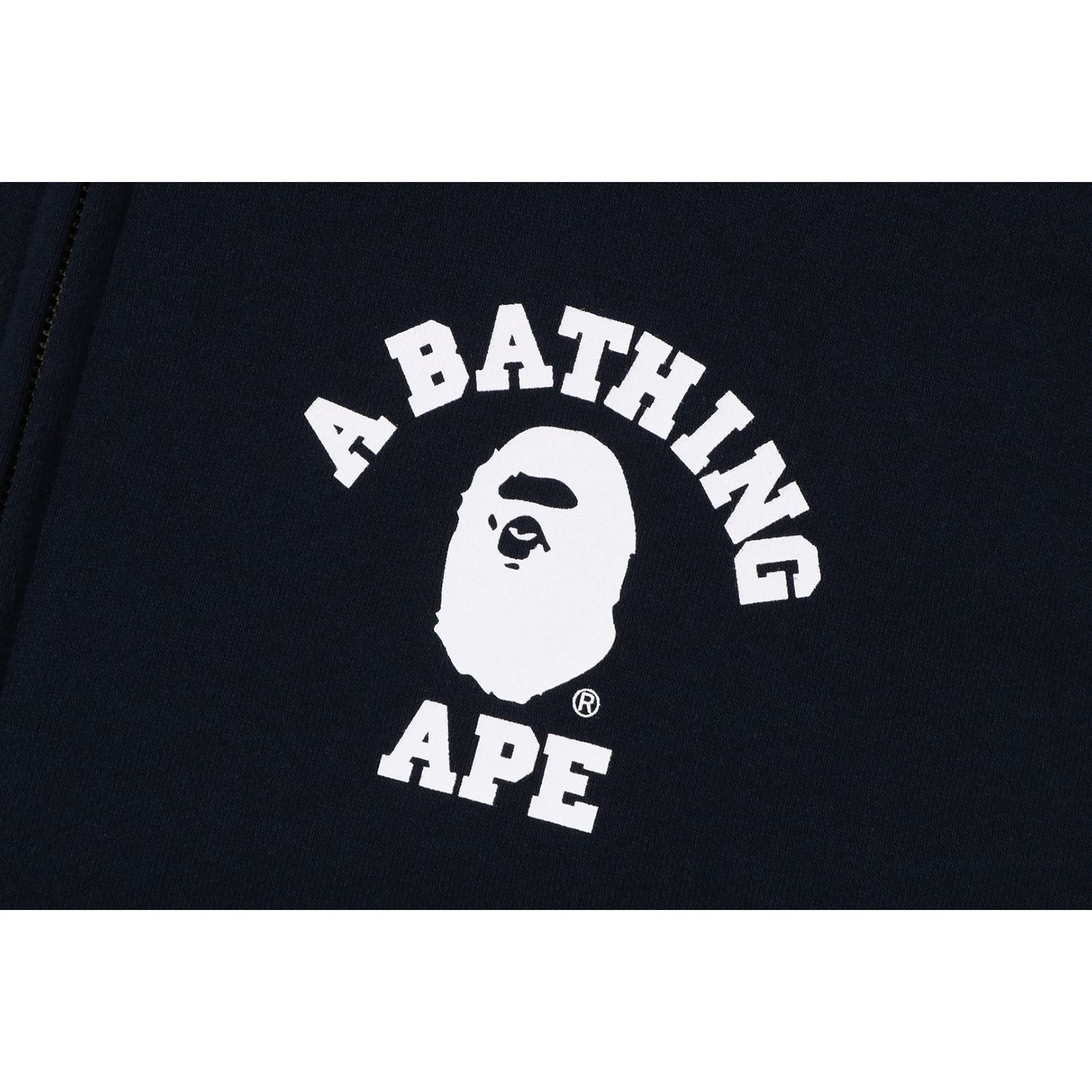 Bape College Relaxed Fit Full Zip Hoodie Pink