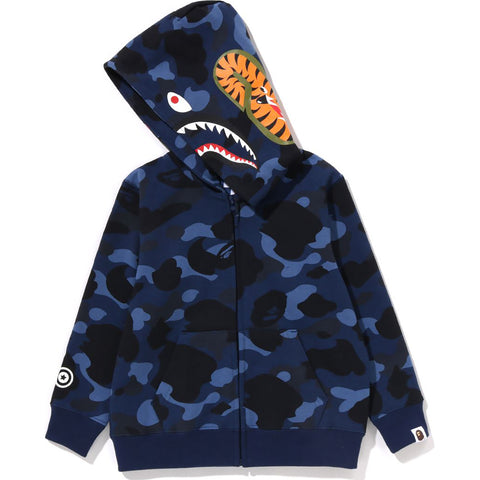 COLOR CAMO SHARK ZIP HOODIE KIDS