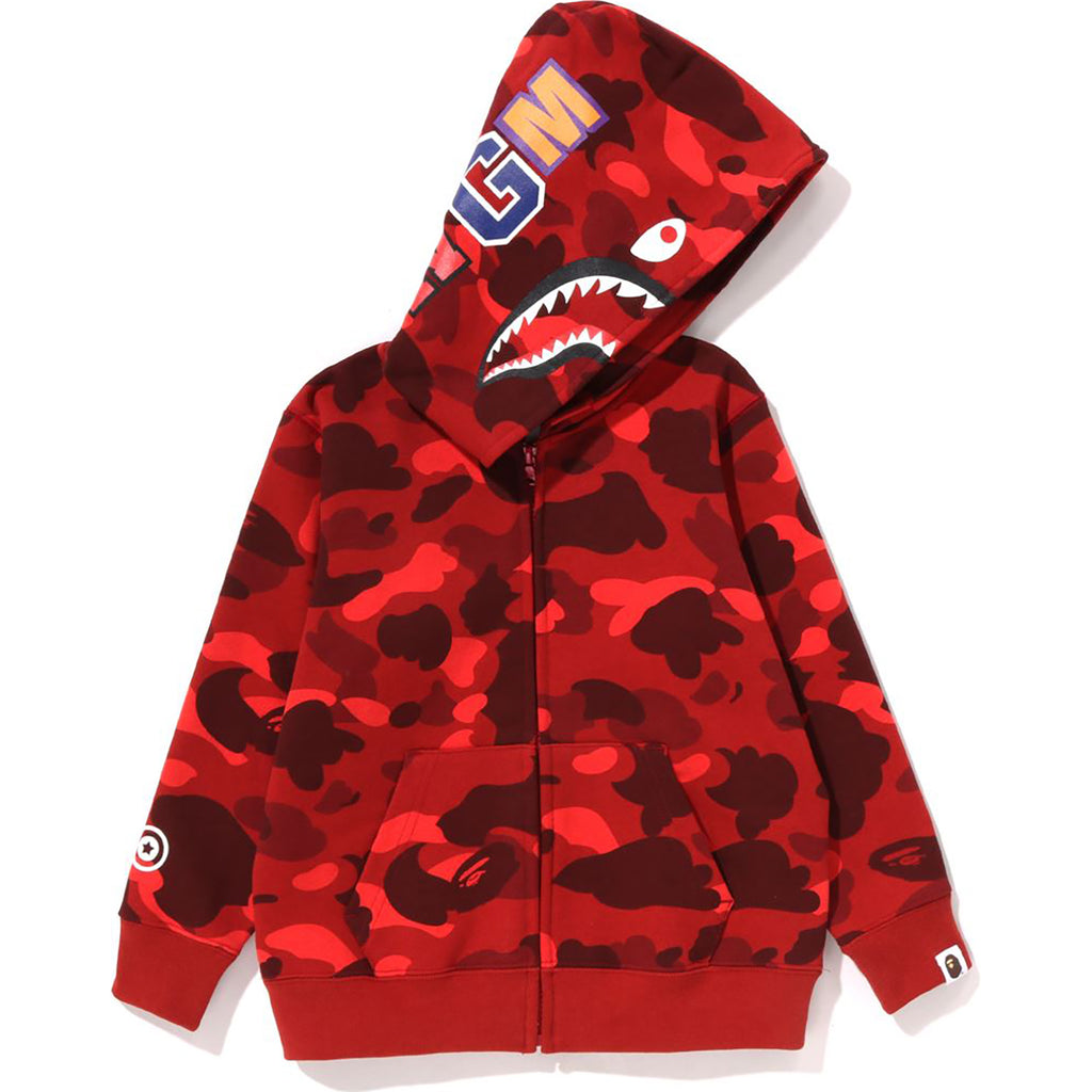 COLOR CAMO SHARK ZIP HOODIE KIDS | us.bape.com