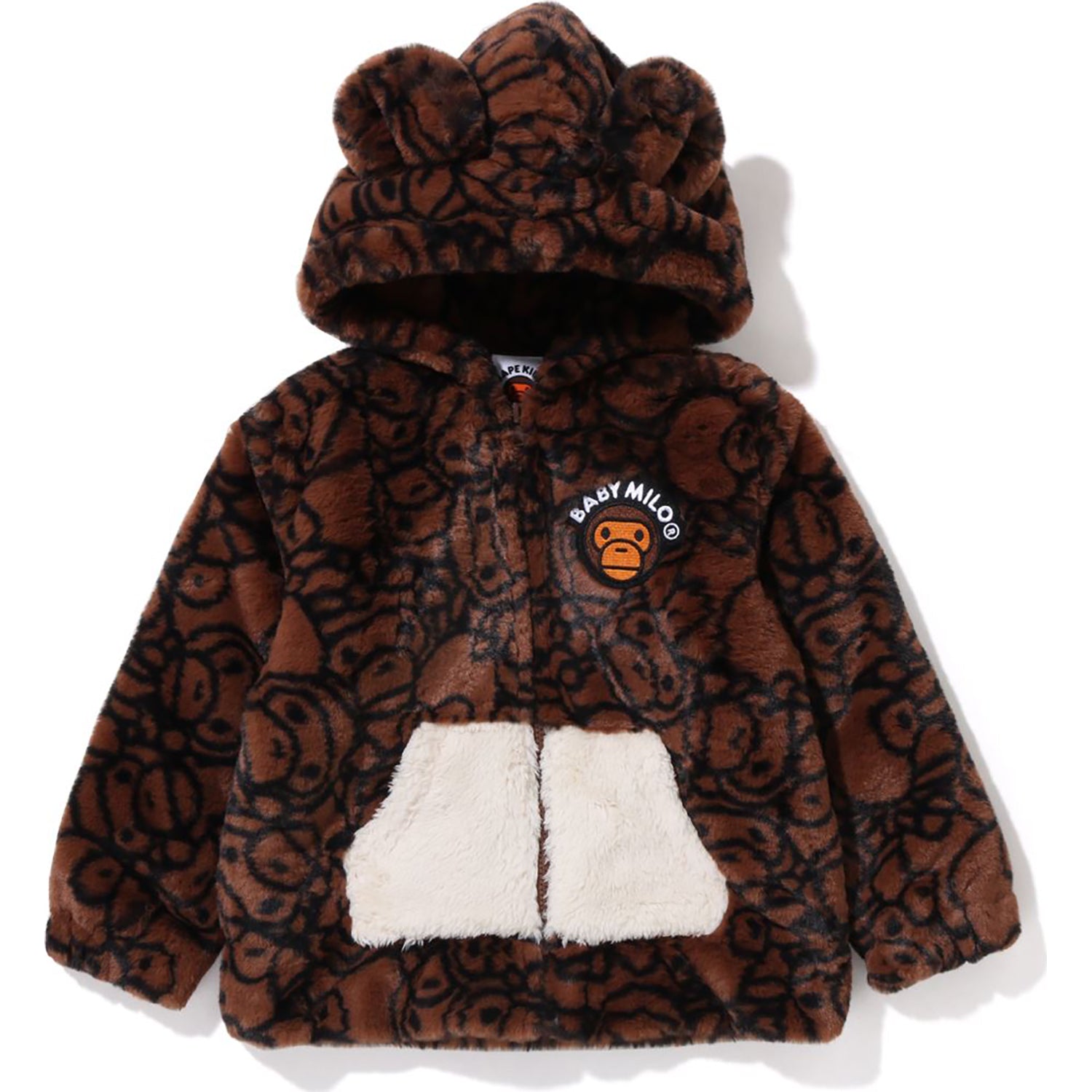 ALL BABY MILO FAUX FUR BEAR EAR HOODIE JACKET KIDS – us.bape.com