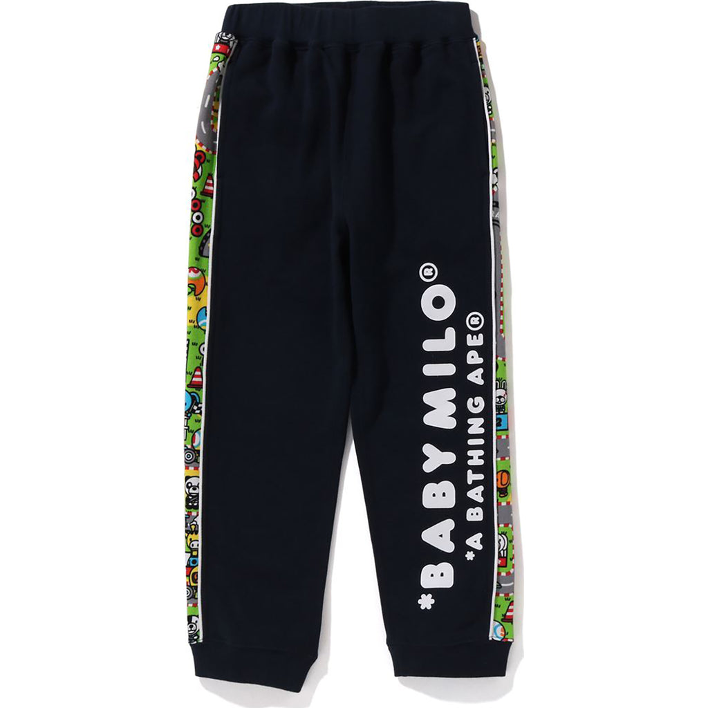 College cotton jersey sweatpants in black - BAPE Kids