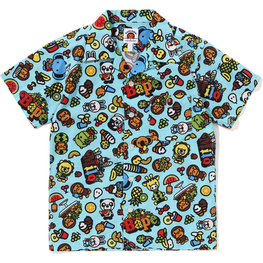 BABY MILO MIXED FRUIT OPEN COLLAR S/S SHIRT KIDS