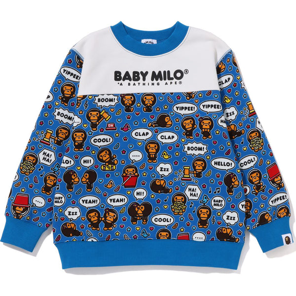 BABY MILO SPEECH BALLOON CREWNECK KIDS | us.bape.com