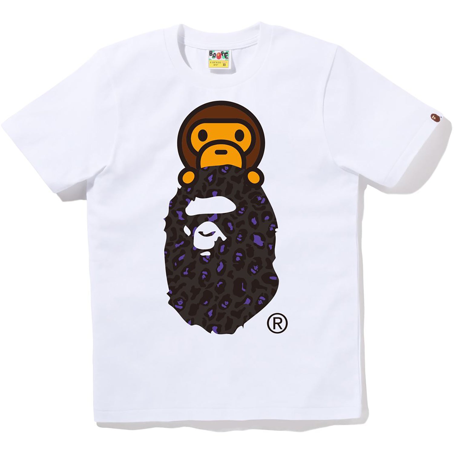 BAPE LEOPARD MILO ON APE HEAD TEE LADIES