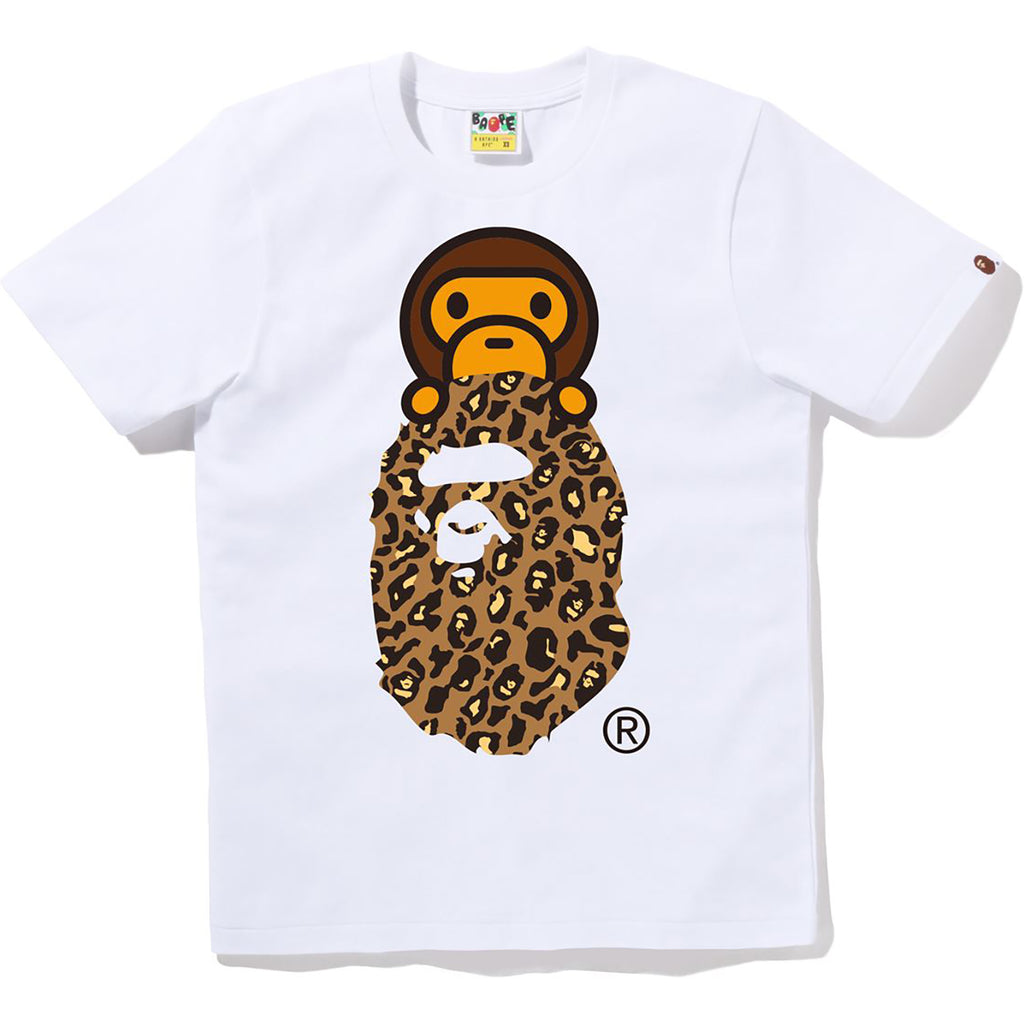 BAPE LEOPARD MILO ON APE HEAD TEE LADIES