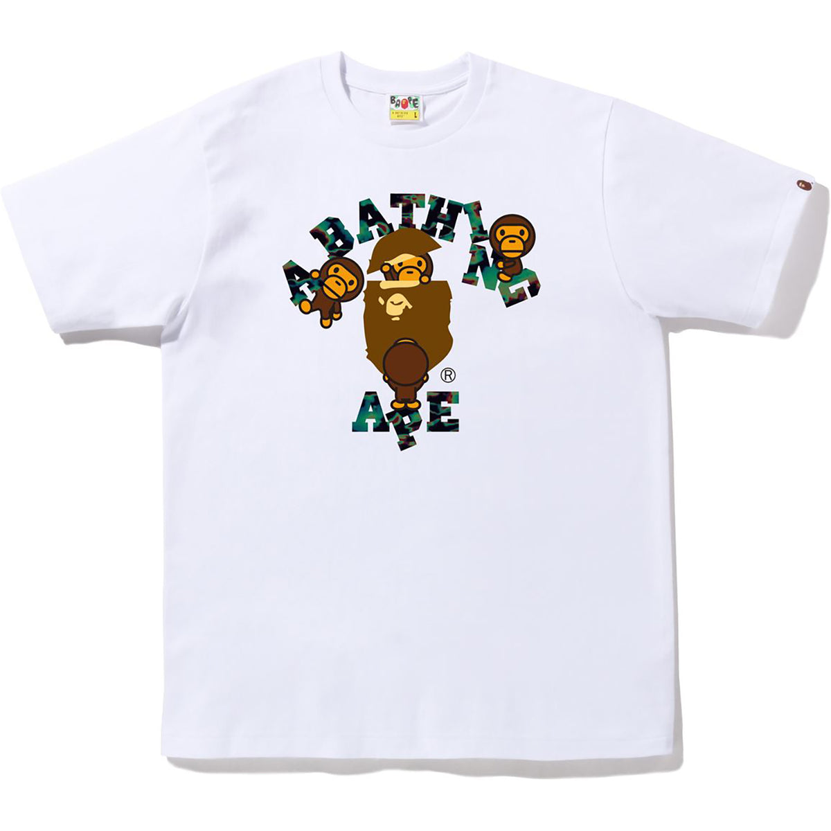 BAPE THERMOGRAPHY COLLEGE MILO TEE MENS