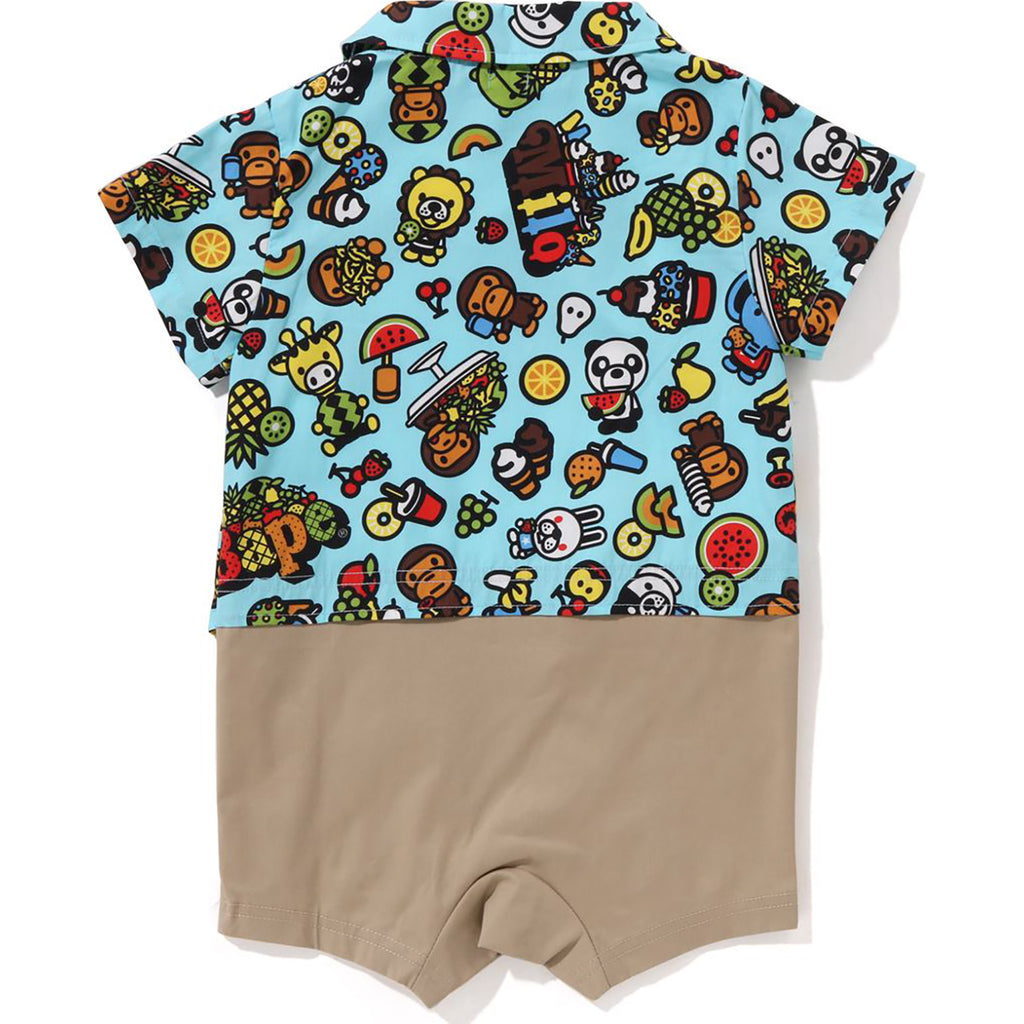 BABY MILO MIXED FRUIT SHIRT LAYERED ROMPERS KIDS