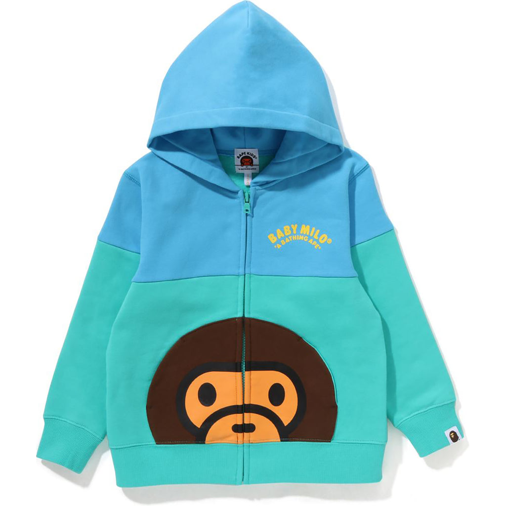 BABY MILO POCKET COLOR BLOCK ZIP HOODIE KIDS