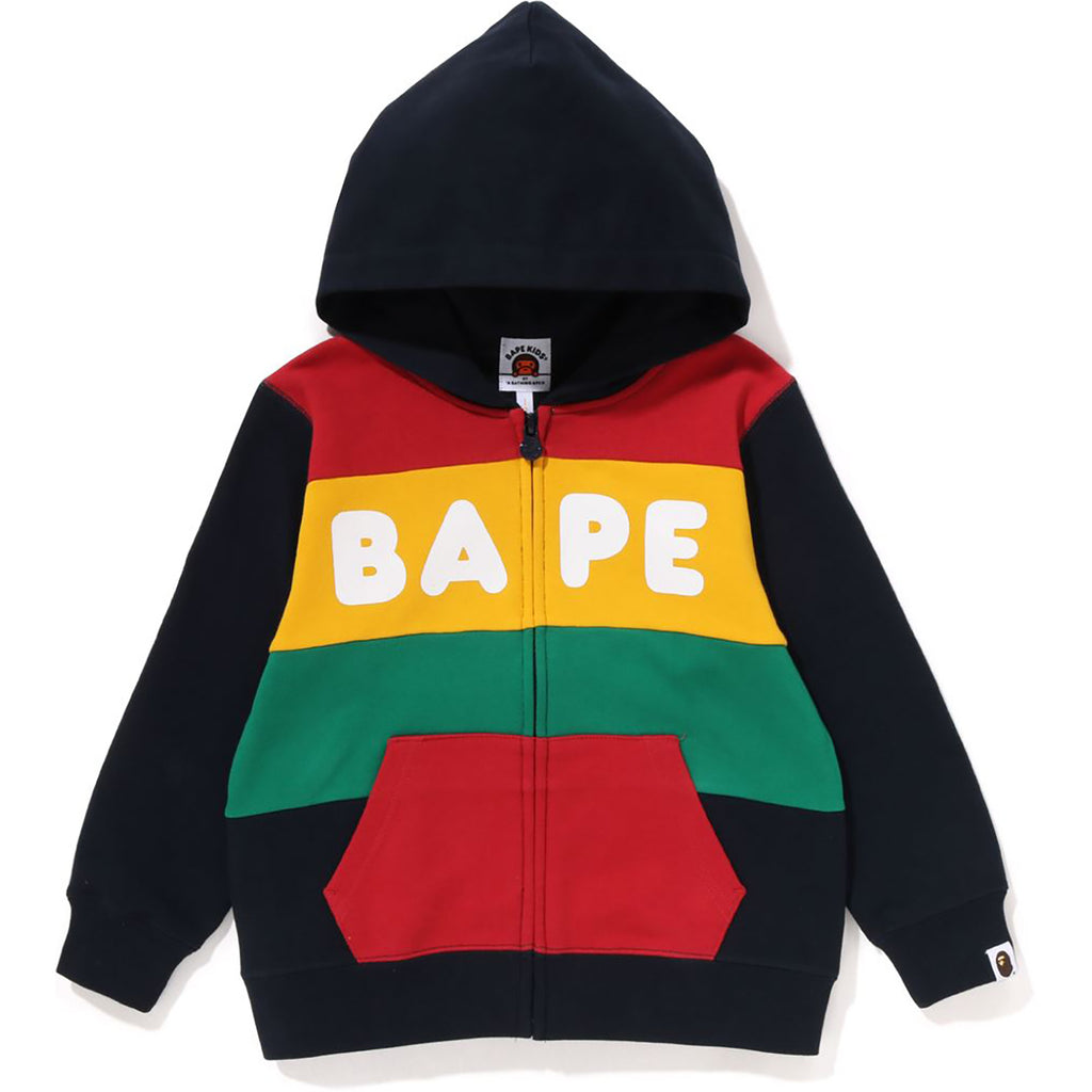 BABY MILO COLOR BLOCK ZIP HOODIE KIDS | us.bape.com