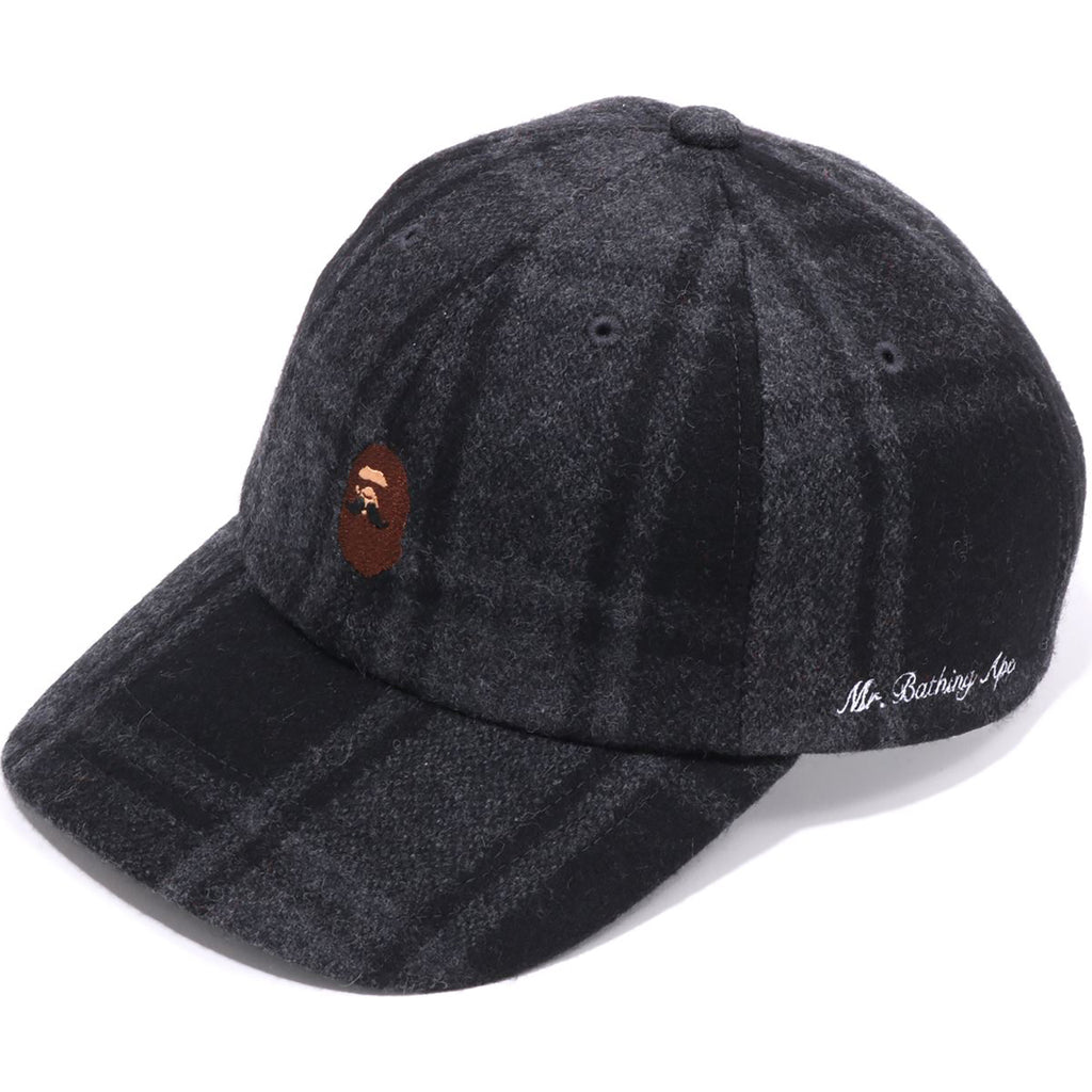 MR. BATHING APE FLANNEL CHECK CAP MENS