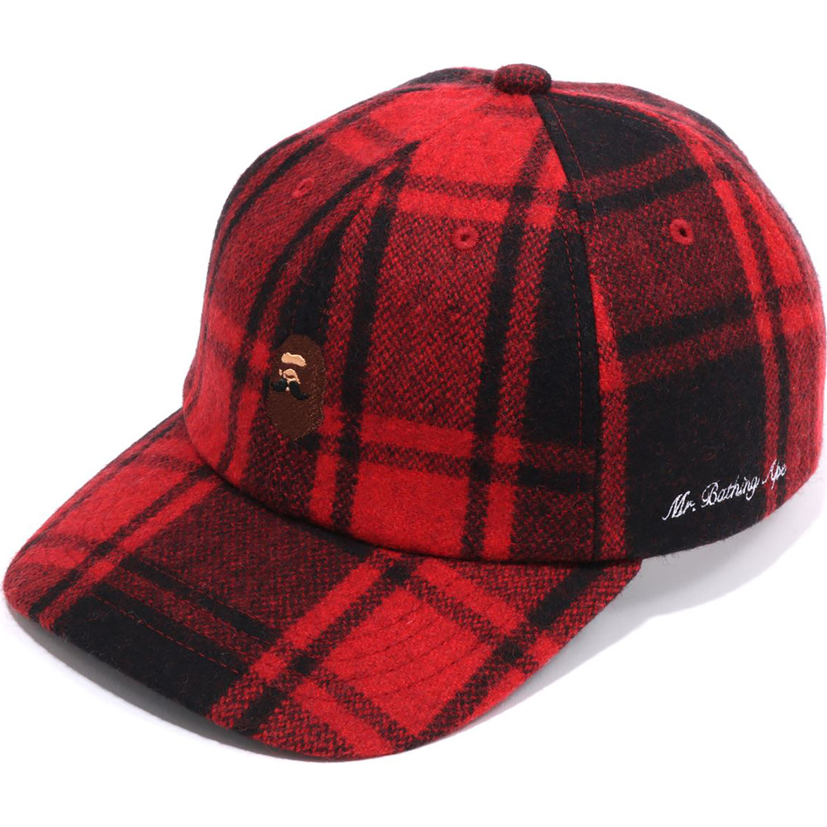 MR. BATHING APE FLANNEL CHECK CAP MENS