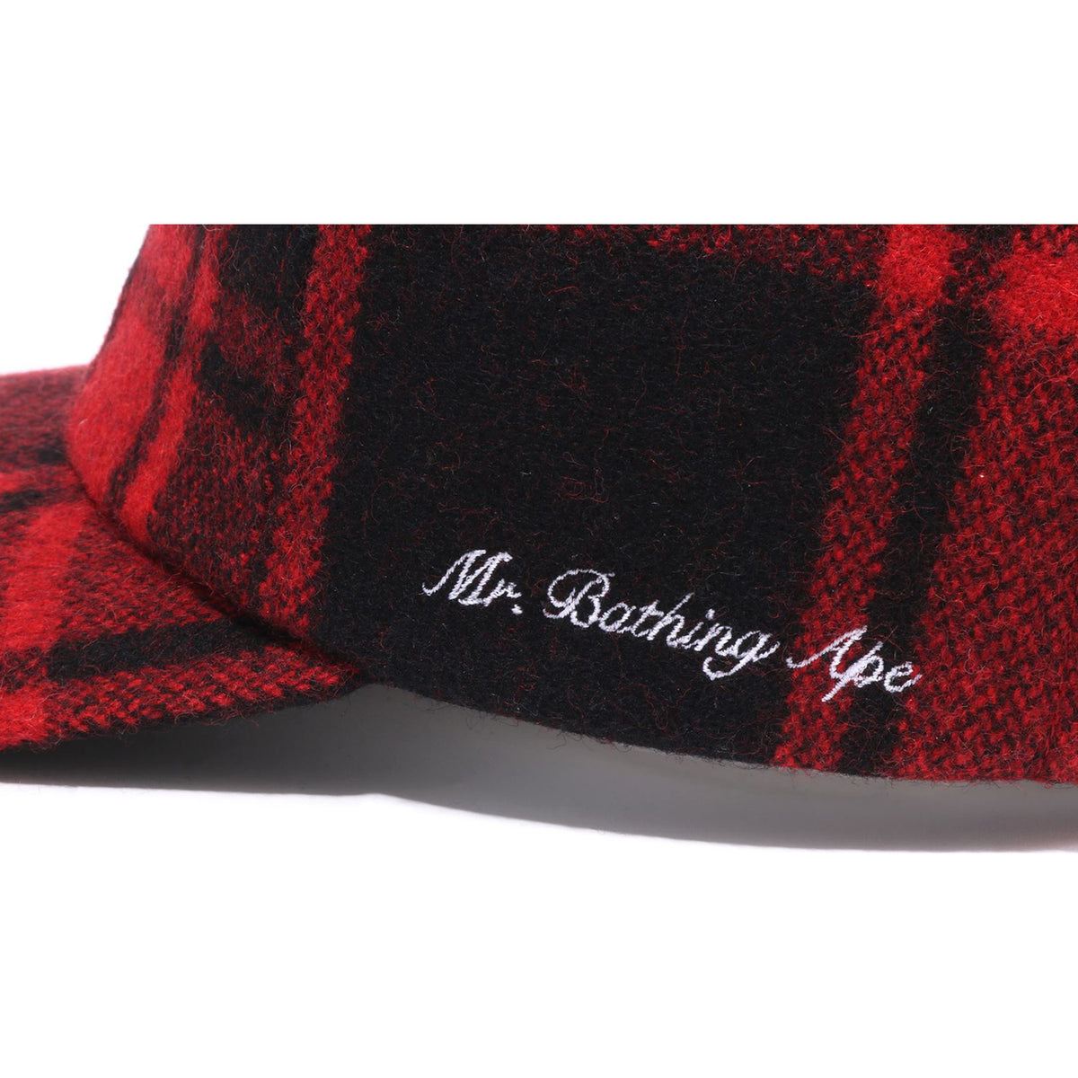 MR. BATHING APE FLANNEL CHECK CAP MENS
