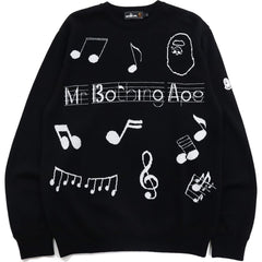 MR. BATHING APE MUSIC SCORE KNIT MENS
